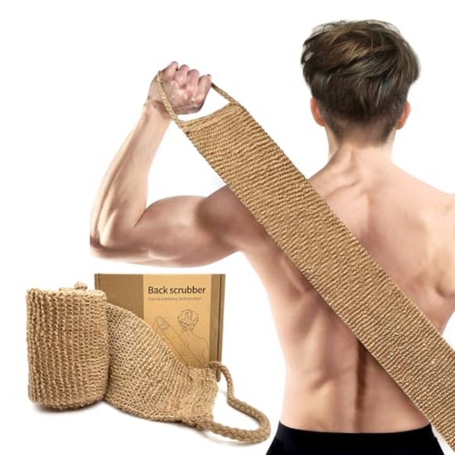 Body Loofah Natural - Éponge exfoliante extra-épaisse pour le dos,